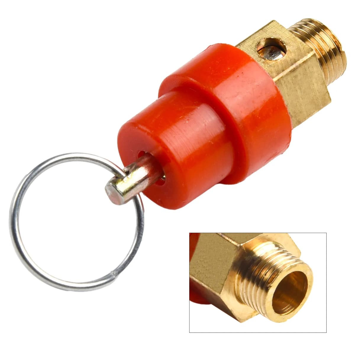 Brass 1/4" 1/8" BSP 8kg Air Compressor Pressure Safety Relief Valve 120PSI Spring Type Safety Valve For Air Pump Compressor
