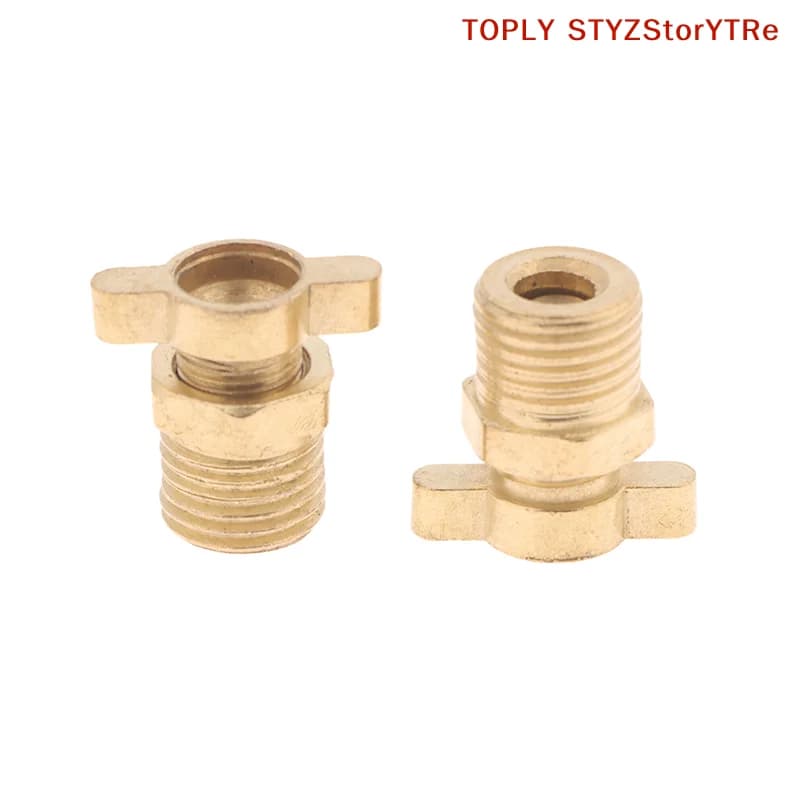 Set of 3, 1/4 Brass Air Compressor Drain Screw, Perfect Replacement For Screw Compressor Equipments