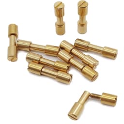 10 Sets of 6*4mm Brass Corby Bolts Fasteners Tactical Lock Rivets, Knife DIY Tool Handle Fastener Revision, EDC Knife Screw