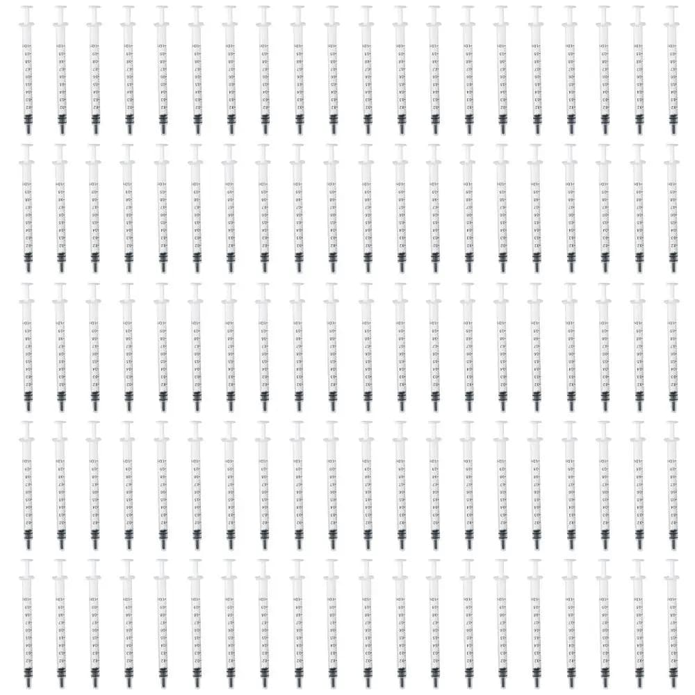 100PCS 1ml/cc Plastic Syringe No Needle with Cap Measuring Syringe Tools Individually Sealed Small Syringe