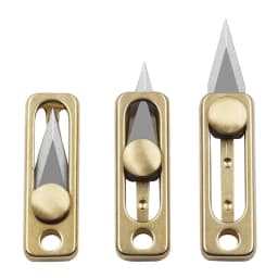 Mini Brass Stainless Steel Knife Portable Utility Knife Survival Safety Knife Keychain Pendant Small Tool Envelope Bottle Opener