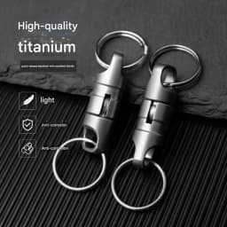 Titanium Alloy 360° Rotatable Keychain Quick Release Buckle Anti Stripping Dog walking Lightwei Buckle Safety With Lock design