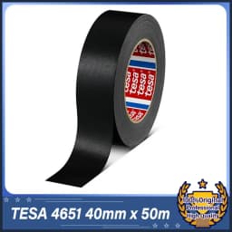 TESA 4651 Black Robust Tape - Select Size - with Excellent Abrasion Resistance