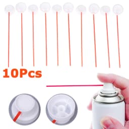 10 Sets Aerosol Nozzle Spray Can Nozzles Sprayer Tube Extension Valve Replacement Fit Female Cans Needle Caps Spray-Paint Caps