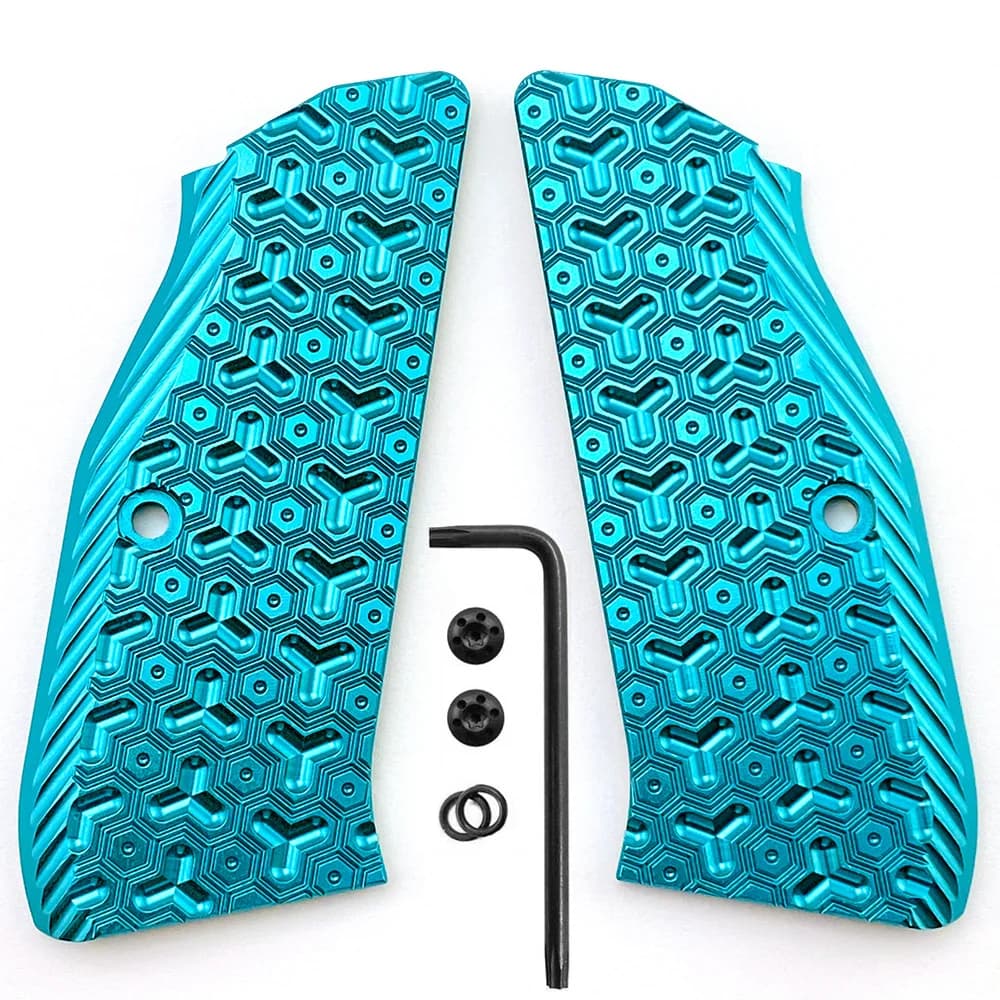 1pair Aluminium Alloy Grips for CZ 75 Full Size CZ75 Grips, SP-01 Series, Shadow 2, 75B BD, Gun Grips with Screws