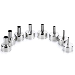 8pcs/Set Stainless Steel Universal Heat Gun Nozzles Kits for Air Pump Type Hot Air Soldering Station Repair Tool Parts