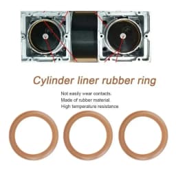 Piston Ring Rubber Insulated For 550W/1100W/1500W Oil-Free Silent Air Compressor Air Pump Piston Ring's Air Tools Accessories