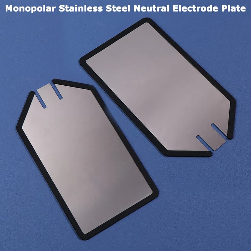 140mm*240mm Reusable Monopolar Stainless Steel Neutral Electrode Plate Esu Grounding Pad Neutral Electrode Return Plate Durable