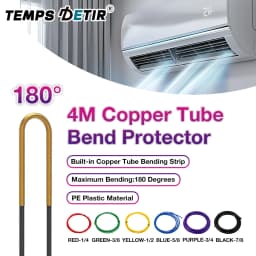 Air Conditioning Pipe Bend Protector 4M PE Plastic Copper Pipe Protector, Anti-Deformation Tools Bend Protection Strip