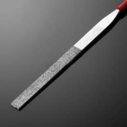 Needle File Non-slip Handle DIY Red Plastic Handle Metal Stone Grinding Flat Jewelry Polishing Tool Needle