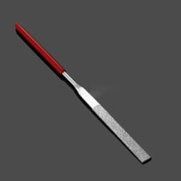 Needle File Non-slip Handle DIY Red Plastic Handle Metal Stone Grinding Flat Jewelry Polishing Tool Needle