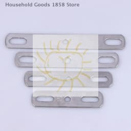 1Pc 304 Stainless Steel Thickened Double Hole Straight Flat Gasket - Bolt Fastening Blocking Plate Hardware Accessory