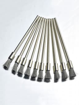 Rebuild Master 10/30/50pc Pen Wire 100mm 3.0 Shank Steel Cleaning End Rotary Tool Stainless Steel Brass Brush Rust Paint Removal