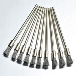Rebuild Master 10/30/50pc Pen Wire 100mm 3.0 Shank Steel Cleaning End Rotary Tool Stainless Steel Brass Brush Rust Paint Removal