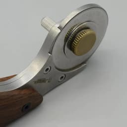 Nattools Full Metal Rotary Cutter Stainless Steel Leather Craft Knife Retractable Blade Walnut Handle 45 Mm