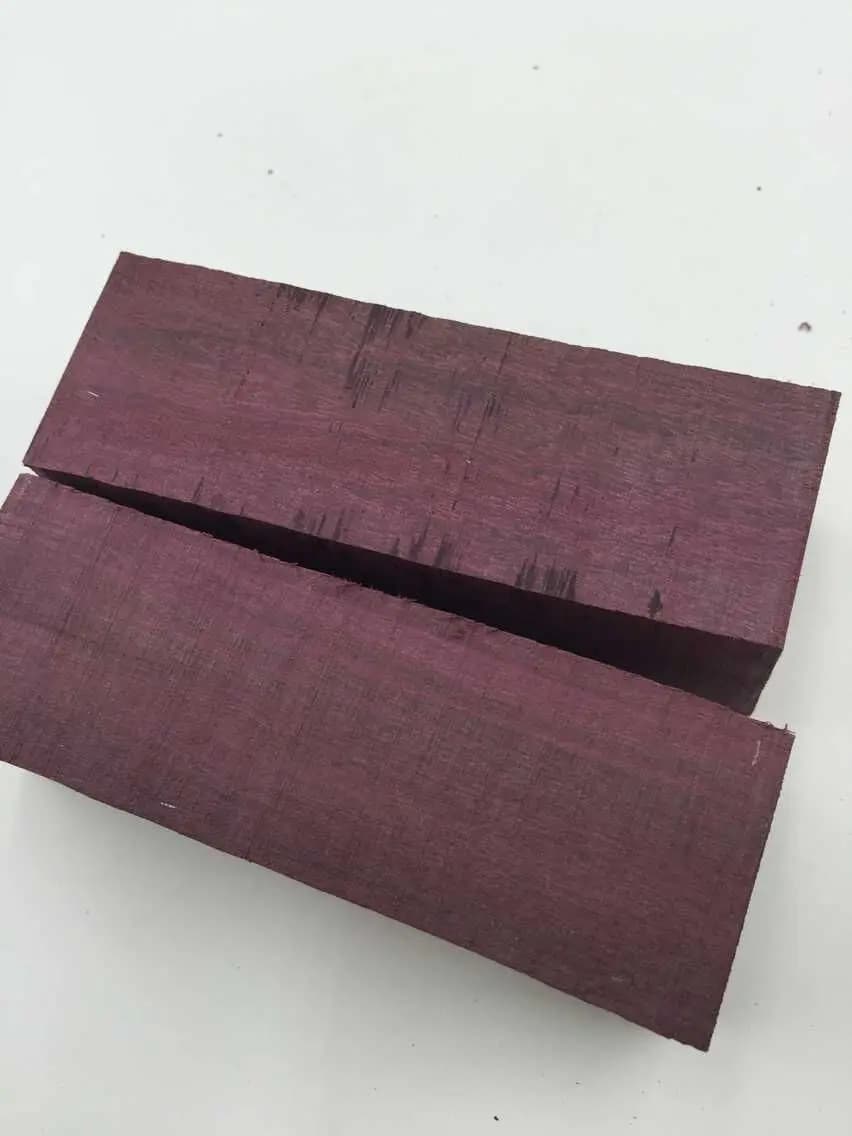 Purple Heart Wood knife scales 120x40x30mm Turning Blanks, Wood Handles Knife handle parts