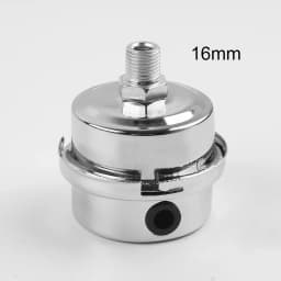 Metal Air Filter OilFree Muffler For 12 5mm/16mm/20mm Air Compressor Pump, Noise Reduction, Easy Installation Silver