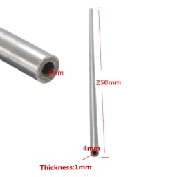 1pc New 4mm*2mm*250mm Silver Stainless Seamless Steel Capillary Round Tube Wall