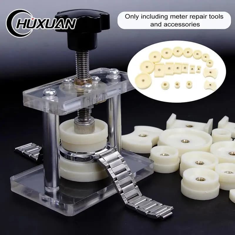 Watch Back Press Tool Set Nylon Prevent Slip 20pcs Fitting Dies Watch Back Case Closer for Watchmaker Watch Repair Tools