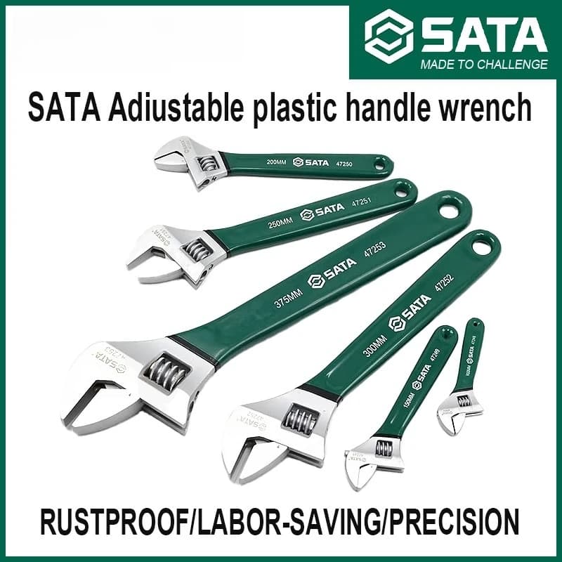 SATA 4/6/8/10inch Adjustable Drive Wrench Mini Small Big Spanner Wrench Adjustable Head Jaw Repair Tool Wrench Car