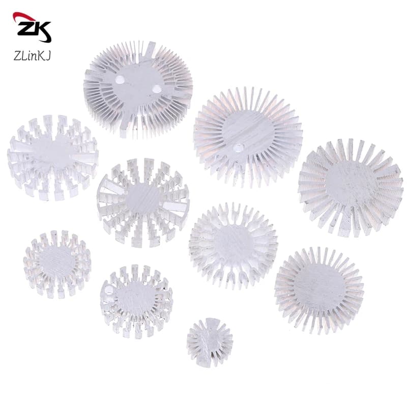 COB Radiator Diameter 25/37.5/40/48/50/53/60/65/67MM High Power Led Heatsink Sunflower Solid Radiator Round Alloy Aluminum