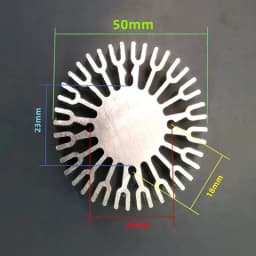 COB Radiator Diameter 25/37.5/40/48/50/53/60/65/67MM High Power Led Heatsink Sunflower Solid Radiator Round Alloy Aluminum