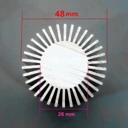 COB Radiator Diameter 25/37.5/40/48/50/53/60/65/67MM High Power Led Heatsink Sunflower Solid Radiator Round Alloy Aluminum