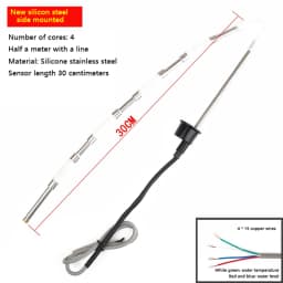 Stainless Steel Universal 2/4 Wires Water Temperature Water Level Probe Solar Sensor SUS Tube For Solar Water Heater Water Tank~