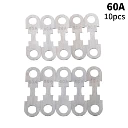 10Pcs 30A-150A 32VDC Automotive Car Flat Zinc Sheet Small Fuse Sheet For Car Fuse Round Hole Insert Fuse Auto Parts