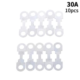 10Pcs 30A-150A 32VDC Automotive Car Flat Zinc Sheet Small Fuse Sheet For Car Fuse Round Hole Insert Fuse Auto Parts