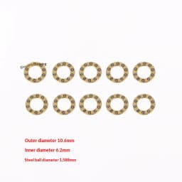 10Pcs Mini Plane Axial Bearing Ceramic Steel Ball Thrust Copper Support Folding Knife Opening And Closing Accessories