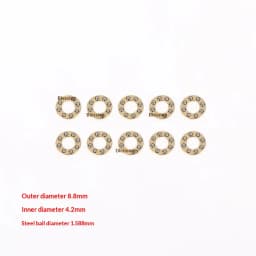10Pcs Mini Plane Axial Bearing Ceramic Steel Ball Thrust Copper Support Folding Knife Opening And Closing Accessories