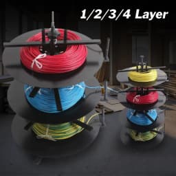 Electrician BV Wire 1/2/3/4 Layer Dispenser Rack - Cable Discharge Tray Stand Rotary Wires Feeder Organizational Tool for Cables