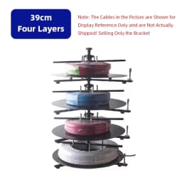 Electrician BV Wire 1/2/3/4 Layer Dispenser Rack - Cable Discharge Tray Stand Rotary Wires Feeder Organizational Tool for Cables