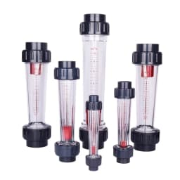 Short LZS-15/25/32/40/50 60 100 160 250 400 600 1000 LPH Plastic Piping Liquid Float Flowmeter Water Flow Meter Rotameter