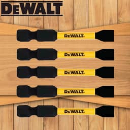 DEWALT SL8 57MM Slotted Impact Drill Bits High Speed Steel Hard Metal Screwdriver Batch Head 5PCS