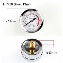 Y40 Y50 0-180PSI Gas Water Fuel Liquids Meter Pressure Gauge For Air Compressor