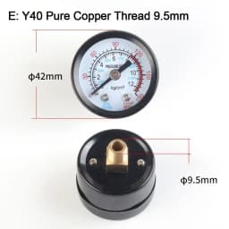 Y40 Y50 0-180PSI Gas Water Fuel Liquids Meter Pressure Gauge For Air Compressor