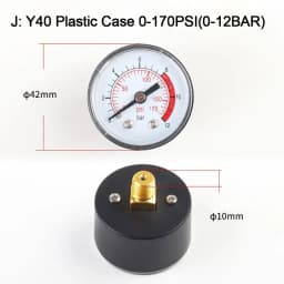 Y40 Y50 0-180PSI Gas Water Fuel Liquids Meter Pressure Gauge For Air Compressor