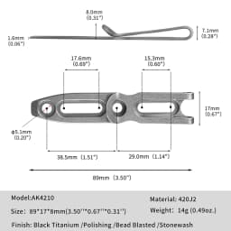 TONIFE 420J2 Stainless Steel Large Pocket Clip for Kydex Sheath with Multi-Hole Spacing & Screws Outdoor Tool Accessories AK4210