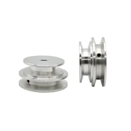 Aluminum Alloy 40/50MM Double Groove Pulley 8-20MM Fixed Bore V-Shape Pulley Wheel