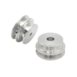 Aluminum Alloy 40/50MM Double Groove Pulley 8-20MM Fixed Bore V-Shape Pulley Wheel