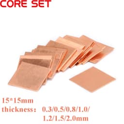10Pcs 0.3mm/0.5mm/0.8mm/1.0mm Laptop Copper Sheet Plate Strip Shim Thermal Pad Heatsink Sheet For GPU CPU VGA Chip RAM Cooling
