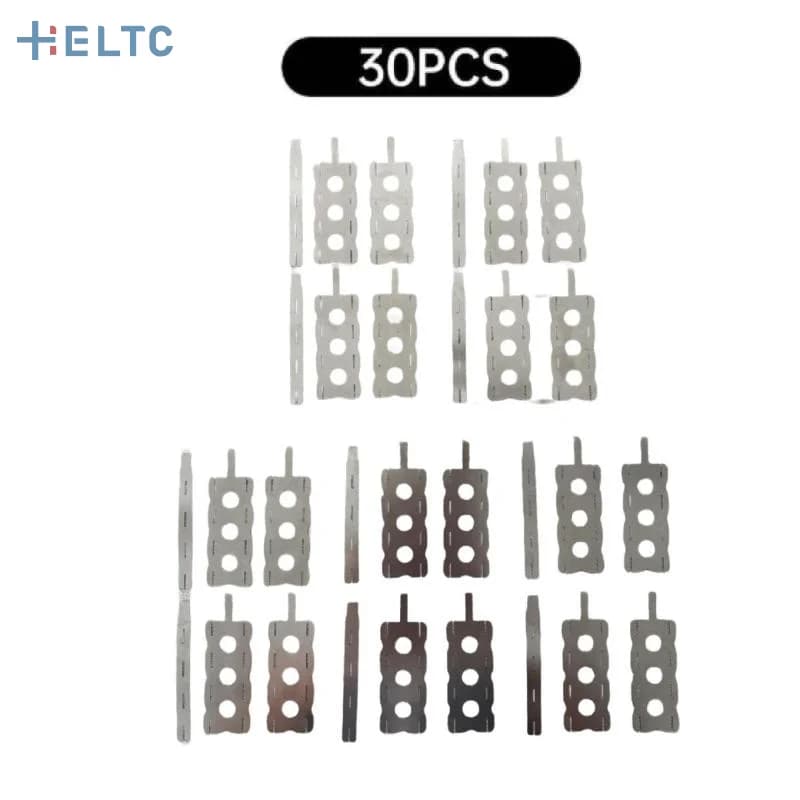 30pcs 18650 Lithium Battery Nickel Sheet 5Set Polygonal Battery Nickel Sheet For Spot Welding Machine Batteries Connection Sheet