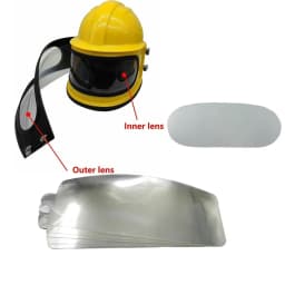 Replacement Sandblasting Helmet Safety Shields PVC Lens for Sandblaster Helmet TS-02B