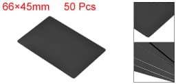 Uxcell 50Pcs Black Blank Aluminum Alloy Card DIY Laser Engraved Metal BusinessName Cards Painted Plate 80x40x0.25mm