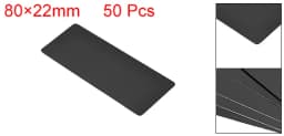 Uxcell 50Pcs Black Blank Aluminum Alloy Card DIY Laser Engraved Metal BusinessName Cards Painted Plate 80x40x0.25mm