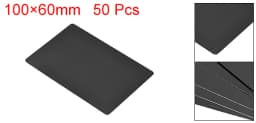 Uxcell 50Pcs Black Blank Aluminum Alloy Card DIY Laser Engraved Metal BusinessName Cards Painted Plate 80x40x0.25mm