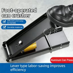 Lever Action Foot Operated Can Crusher Effort-Saving High-Efficiency Household Can Crusher Non-Slip Thickened Durable