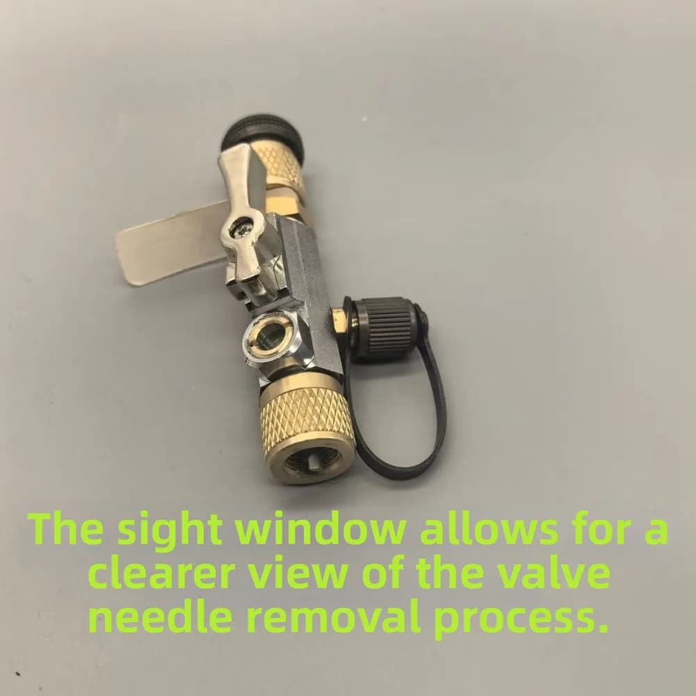 5/16 Inch Magnetic Valve Core Removal Tool With Sight Glass And 10*Valve Core Compatible With R32 And R410A Cooling Systems